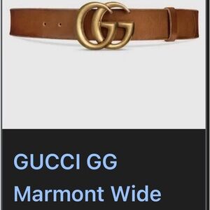 Gucci GG Marmont belt fits waist size 33-37 camel leather color